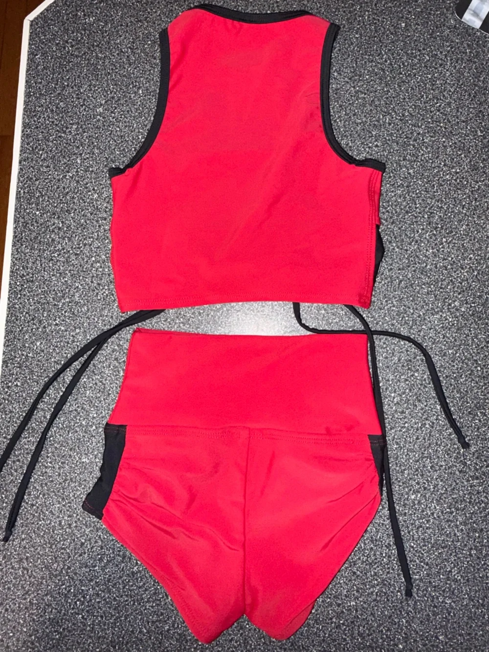 Kandi Kouture Size Child Medium (5/6) Red & Black Dance Two-Piece Set